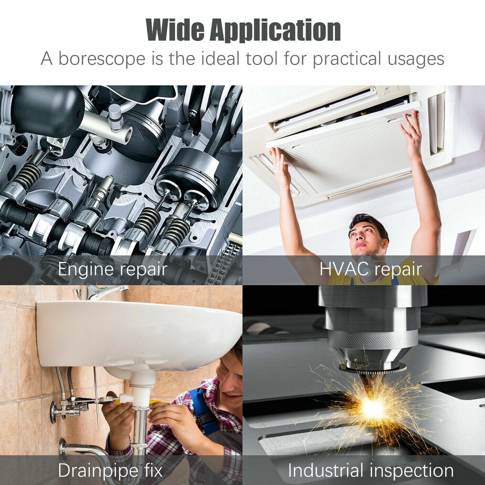 3in1 HD Endoscope Camera Micro Inspection Borescope Camera IP67 for Android PC