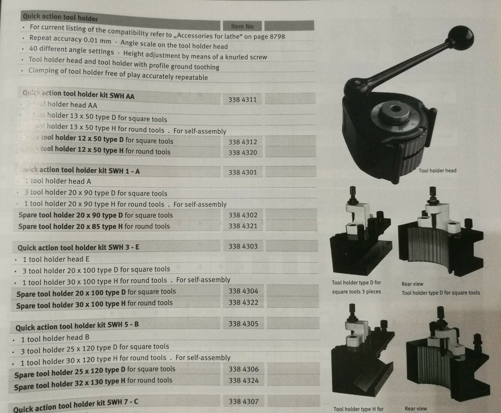 Fine Ground Quick Change Tool Post A Multifix Type A With AD1675 AH2085 Holders