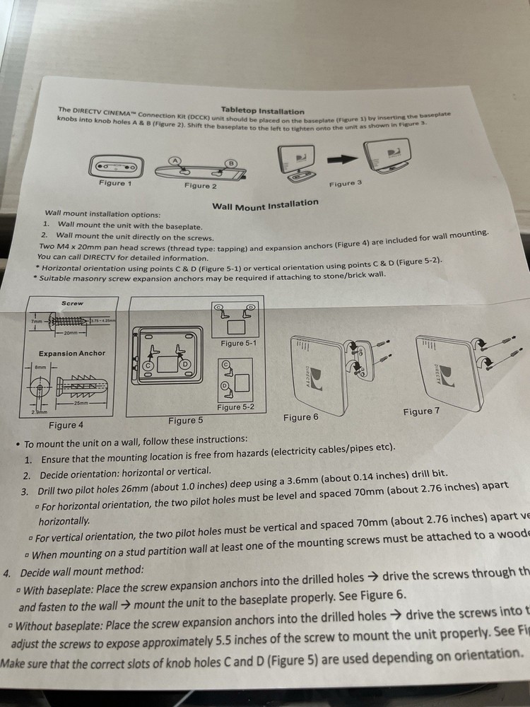 DIRECTV Cinema Connection Kit DCCK with Power Adapter & Cables