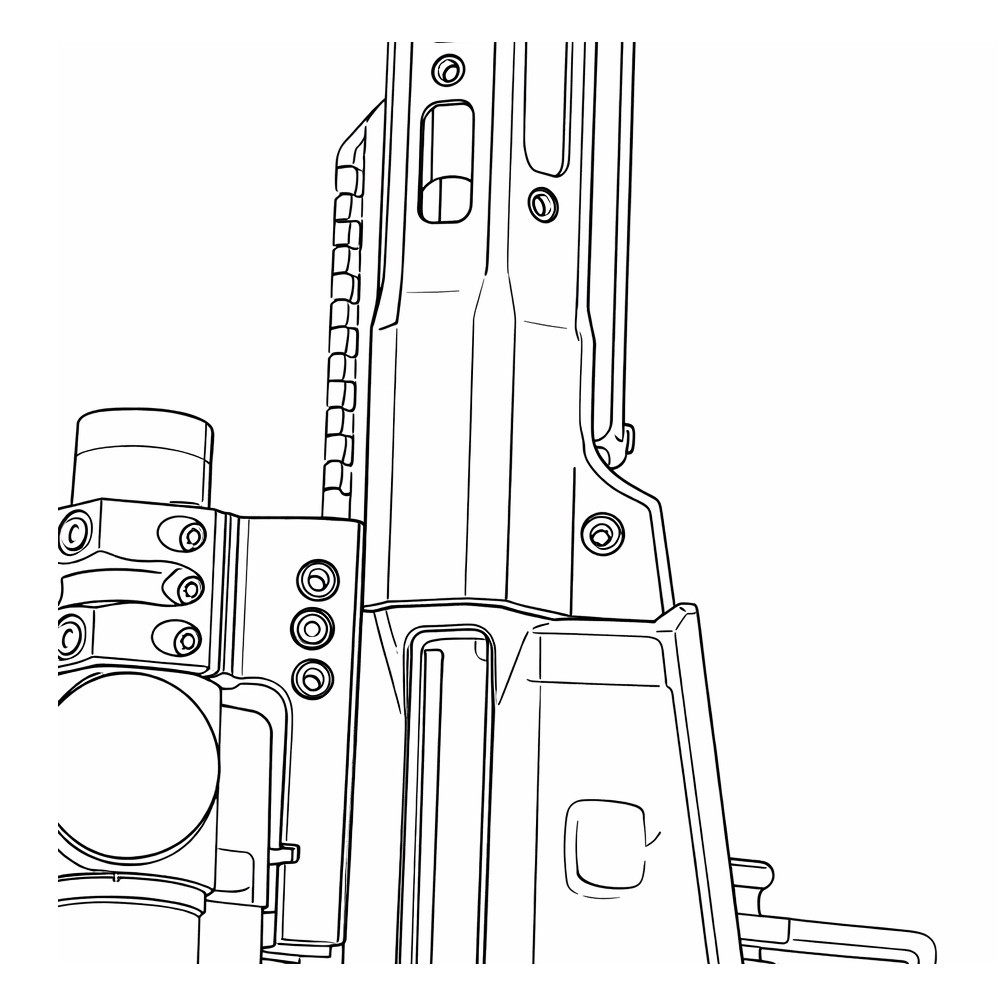 WMD RRS ARCA Rail for Q Fix & Mini Fix, Q-Sert Pattern only, 5.3”