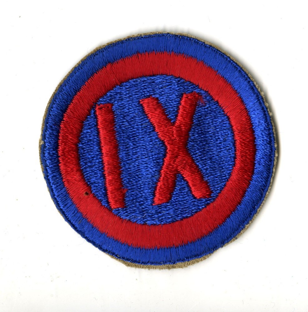 IX Corps White Back Patch WWII Vintage Pacific Theater