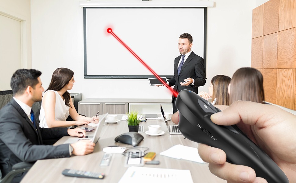 Presentation Clicker PowerPoint Wireless Presenter Remote: USB Type C Rechargeab