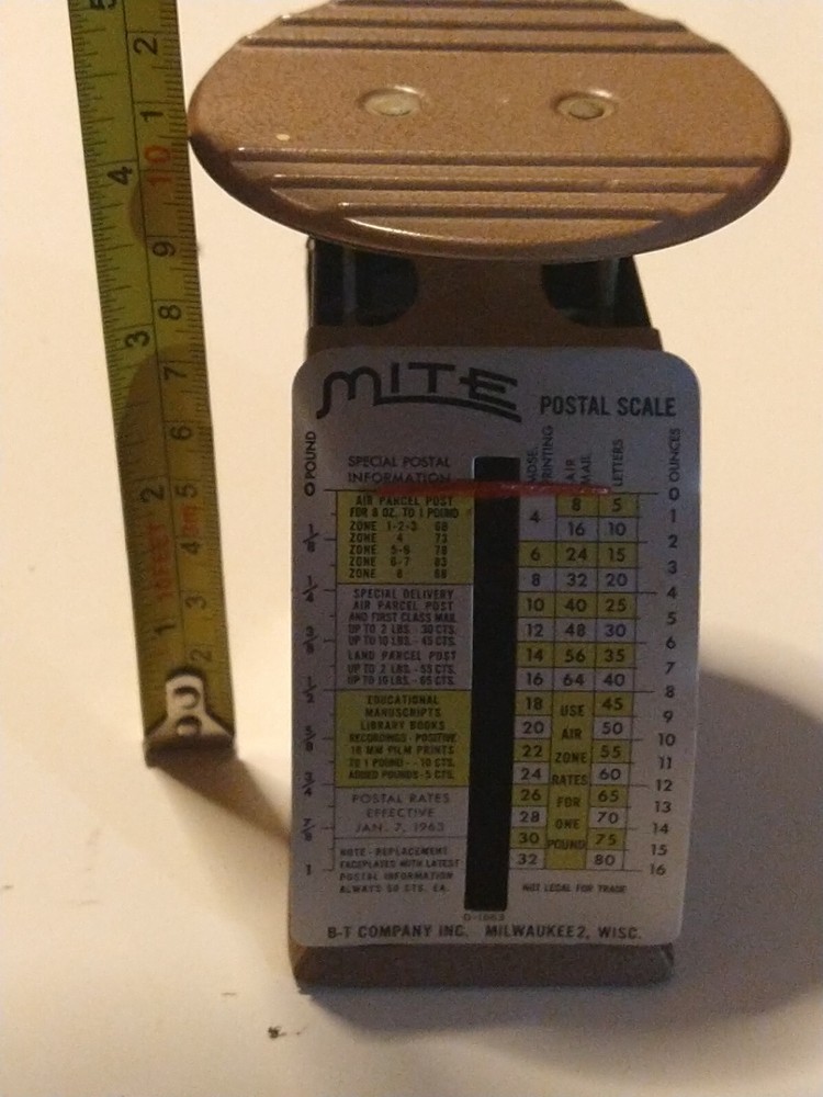 1963 B-T Company. MITE Postal Scale D-1663