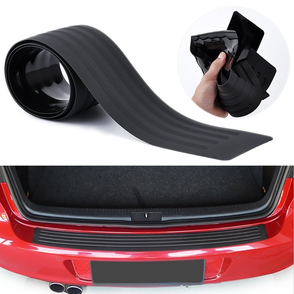 Advgears Rear Bumper Protector Guard Universal Black Rubber