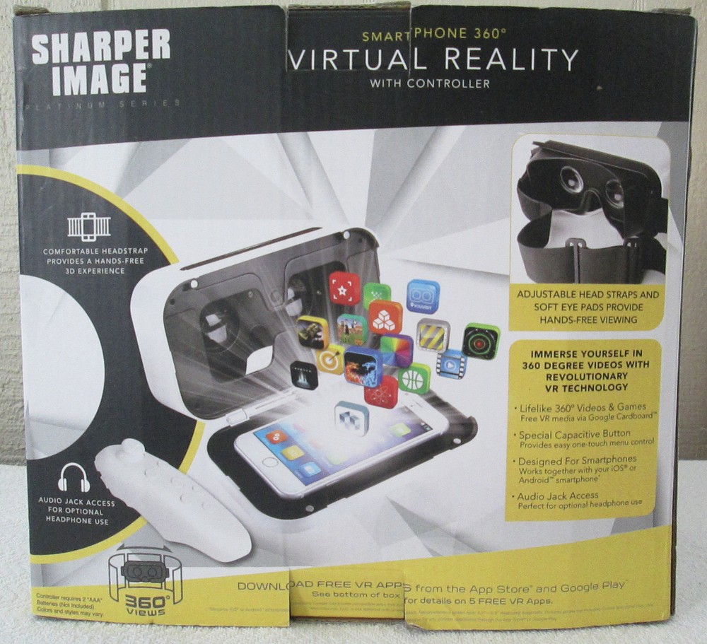 Sharper Image Virtual Reality Smartphone 360 Platinum Series Headset