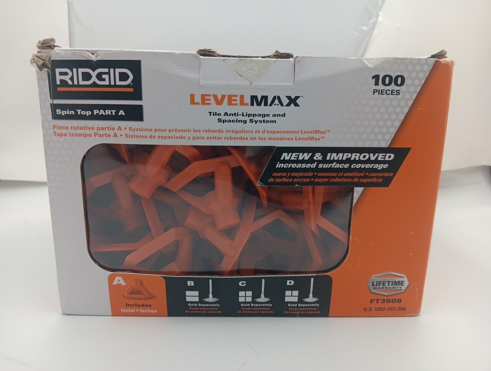 Rigid LevelMax Tile Lippage Reduction Spacing System Top Only Part A 100-Pack