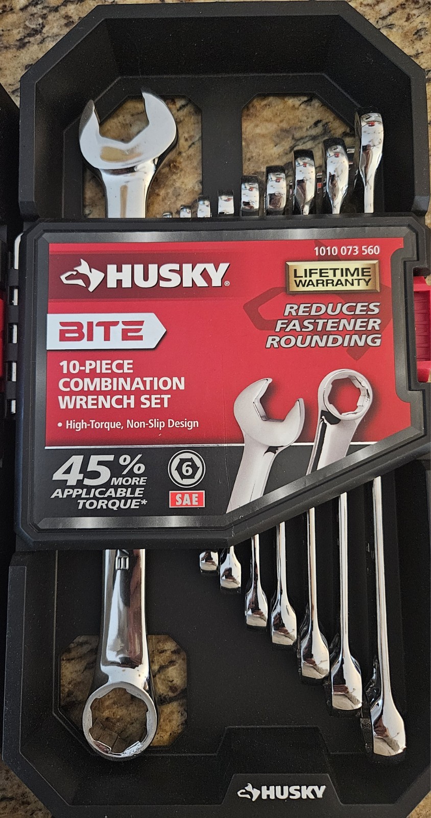Husky BITE SAE & MM Combo Wrench Sets (2 SETS With 10-Pieces In Each Set, ) NEW
