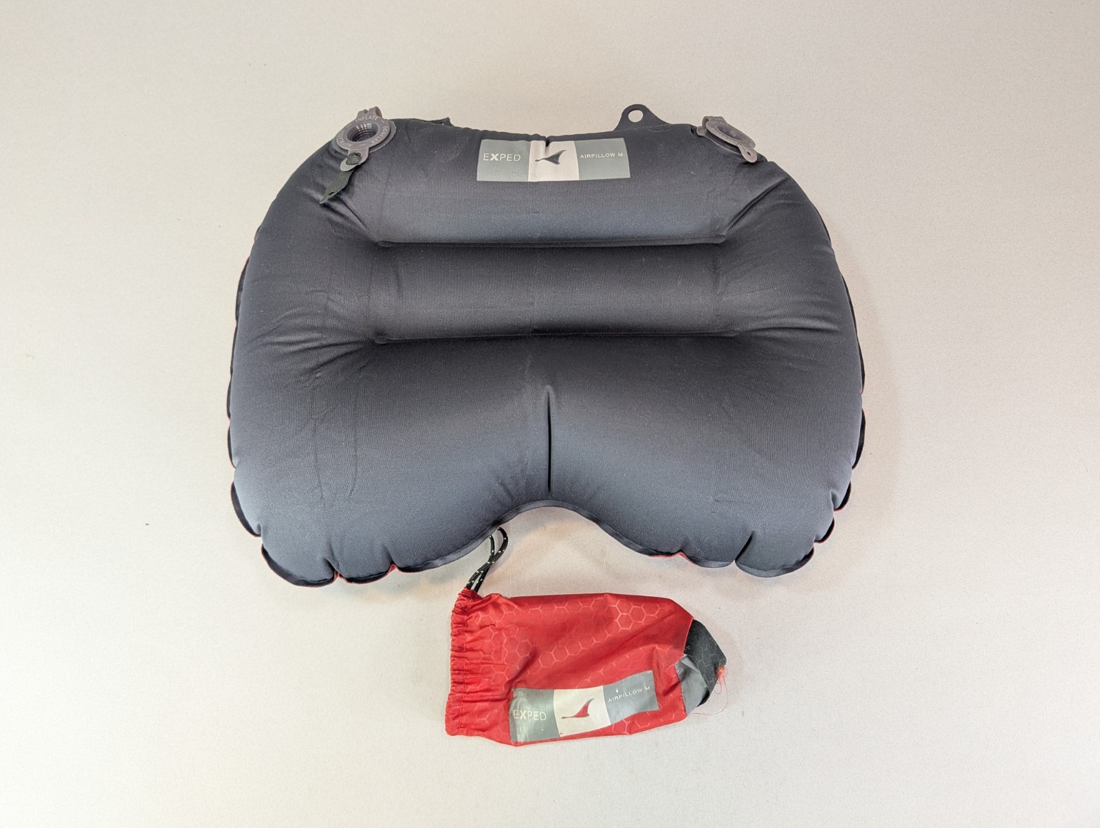 Exped Air Pillow M Lightweight Portable Inflatable Camping Pillow Medium Red