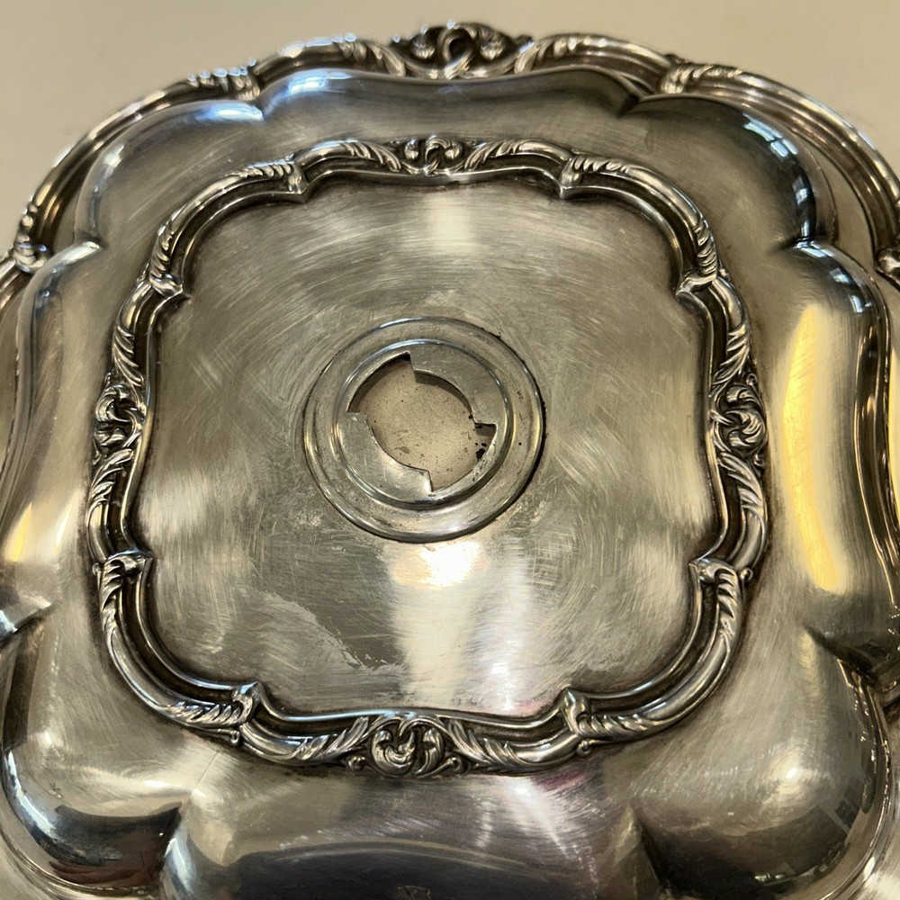 2 N.B. & Sons Nathan Bloom & Sons Silverplate Serving Dishes Removable Handle