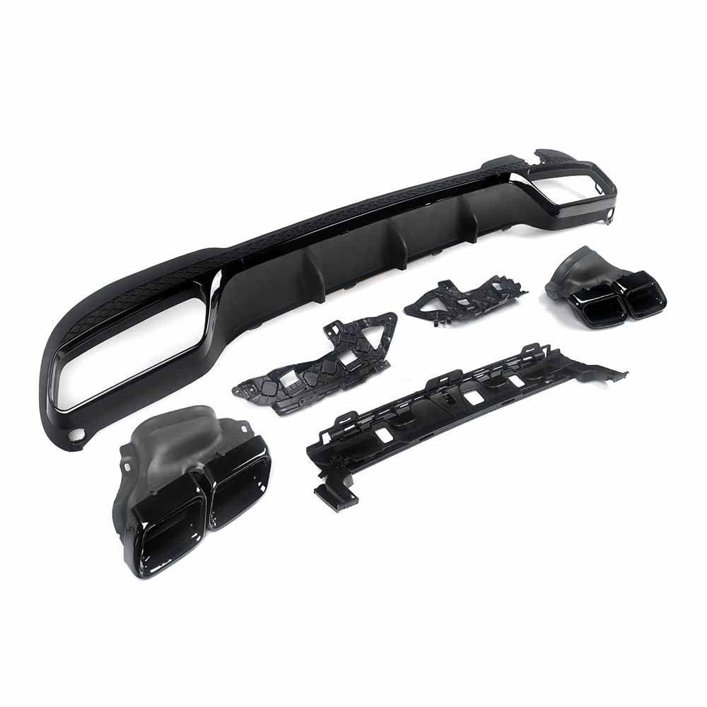 For Mercedes Benz E-Class W212 E350 2014-15 Rear Diffuser E63 Style+Exhaust Tips