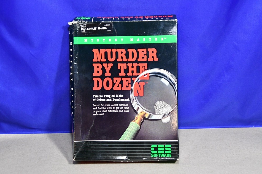 CBS Software Murder By The Dozen Commodore 64 Computer Game on 5.25" Floppy Disk