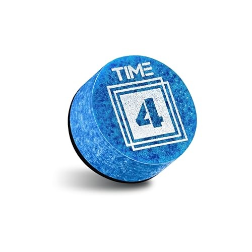 TIME Billiard Pool Cue Tip - 14mm/ Blue/Hardness TIME Pack 1 TIME 3 (Medium)