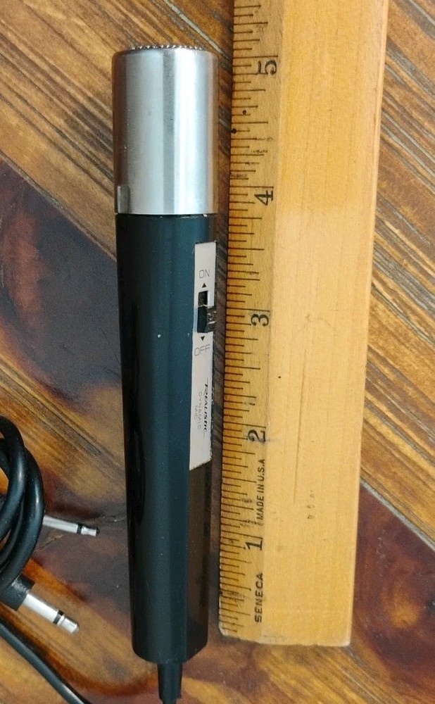 VNTG Realistic Dynamic Microphone Handheld With Twin Jacks Small Black