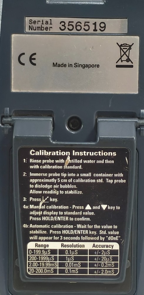 Ashland Conductivity Tester Meter Water Testing Automatic Treatment PH/TEM