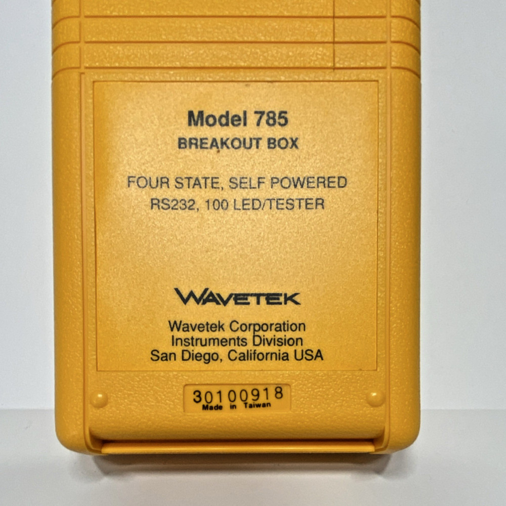 Wavetek 785 Breakout Box RS232 Cable Tester 100 LED Four State Self Powered