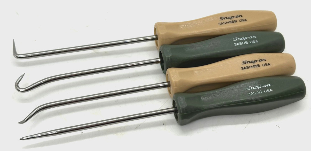 Snap On Tools COMBAT Tan Green Pick Hook Set Screwdriver Puller Cotter Awl Lot