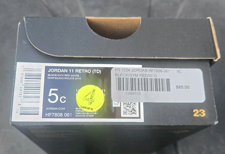 Jordon Shoe Empty Box Toddler 5C