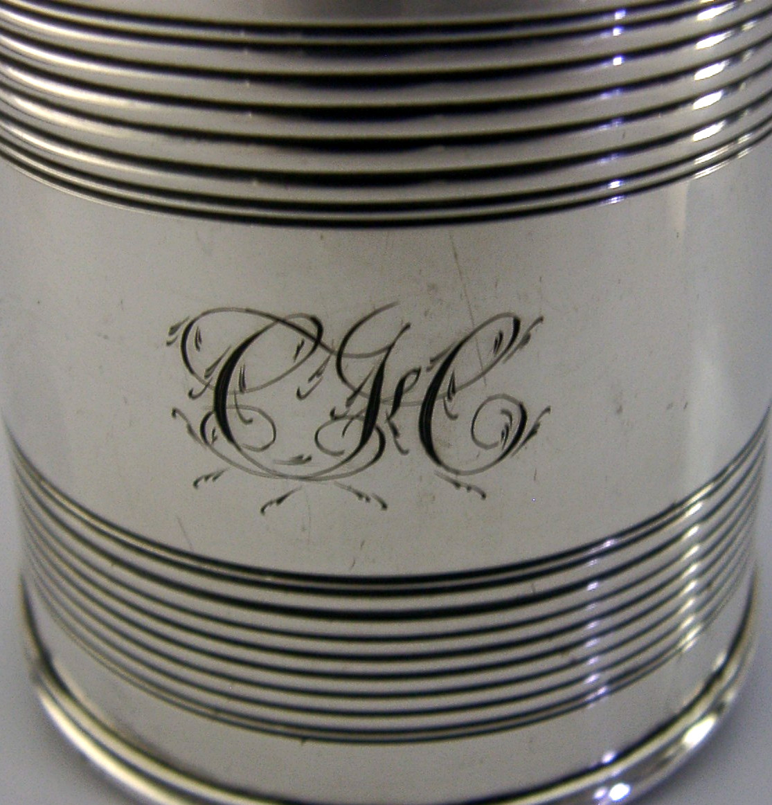 HEAVY 115g ENGLISH STERLING SILVER MUG 1854 VICTORIAN ANTIQUE