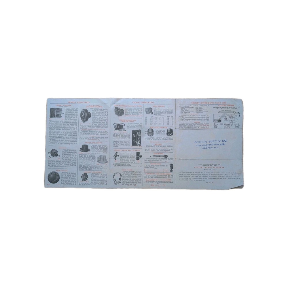 Crosley Radios Brochure/Catalog - 1920s