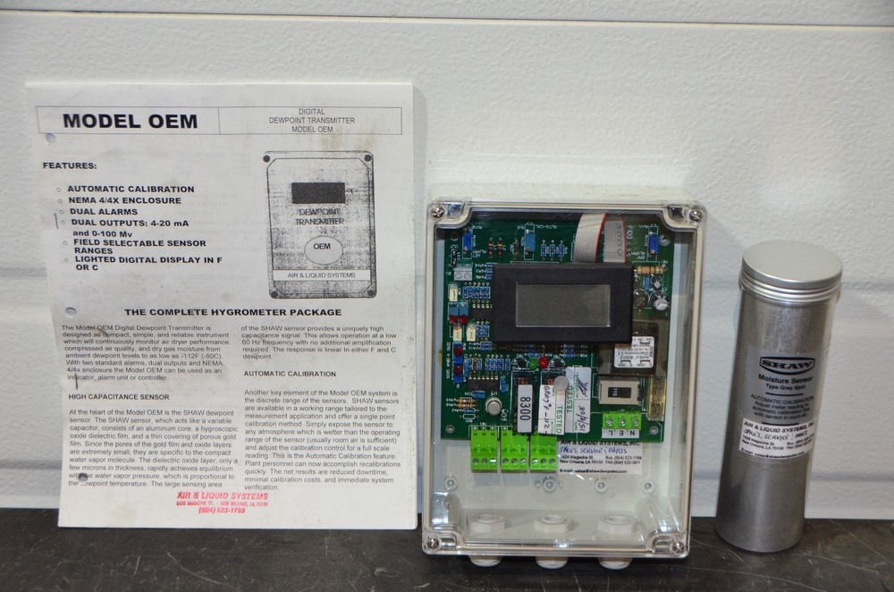 ALSI Shaw OEM Digital Dewpoint Transmitter & Shaw Grey Spot Moisture Sensor