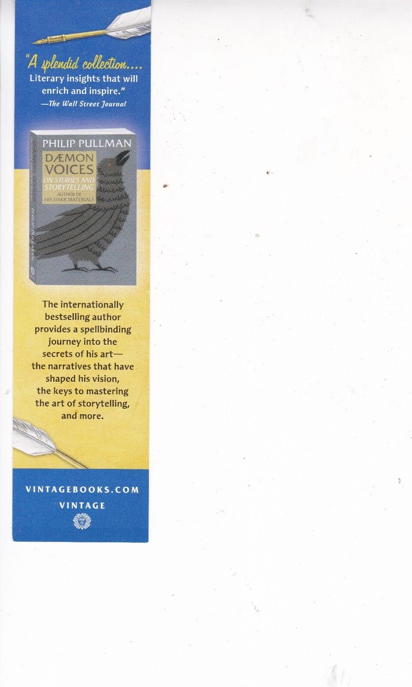 Philip Pullman Daemon Voices Dark Materials Promo Bookmark