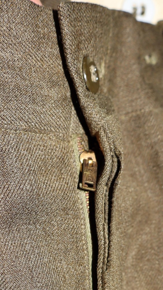 ORIGINAL POST WWII 1952 DATED WOOL FIELD TROUSERS