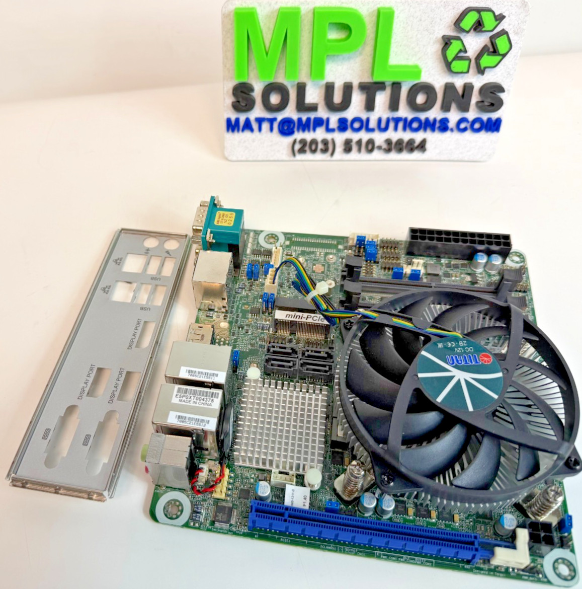 ASRock IMB-1211-D Mini-ITX Motherboard + i5 8500T CPU w/Heatsink+Fan+I/O Shield