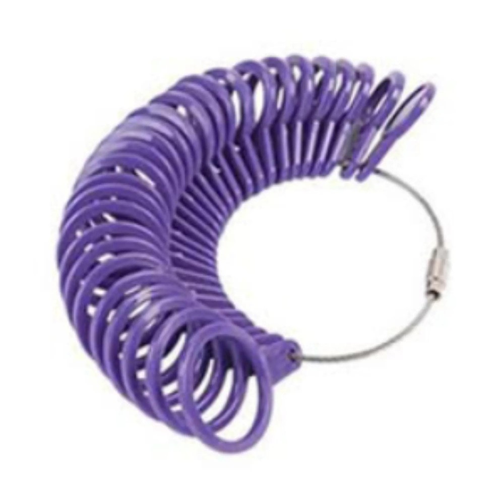 Plastic Finger Ring Sizer Set: US Sizes 1-13 with Half Sizes