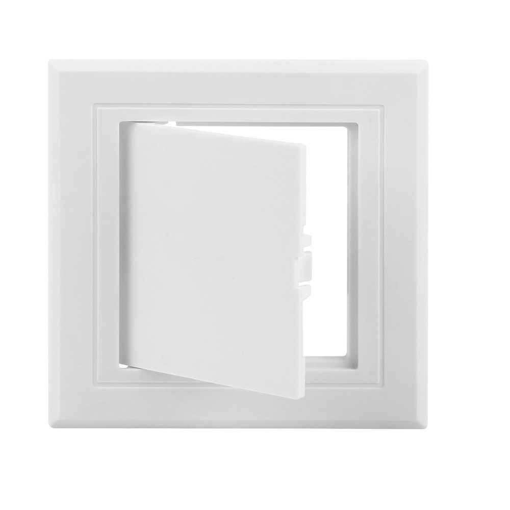6x6 Inch Plastic Access Panel, 15x15cm, Drywall Ceiling, Wall, White, Hinged