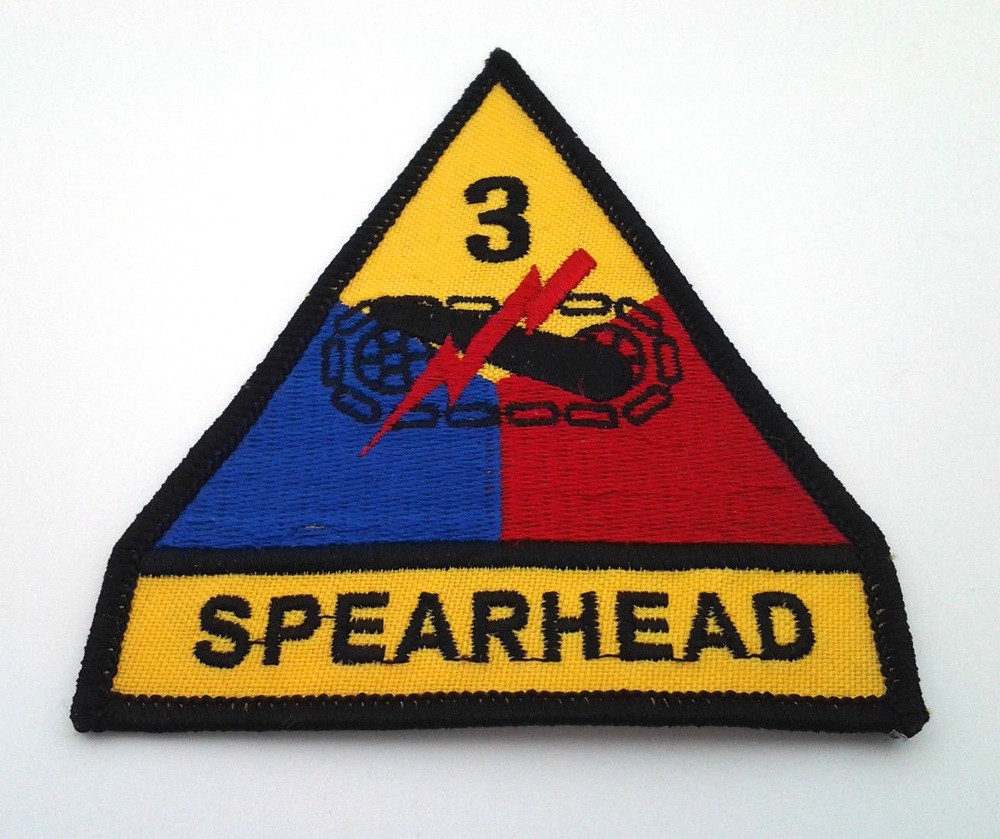 3RD ARMOR SPEARHEAD (3-3/4") US ARMY Military Patch PM0243 EE