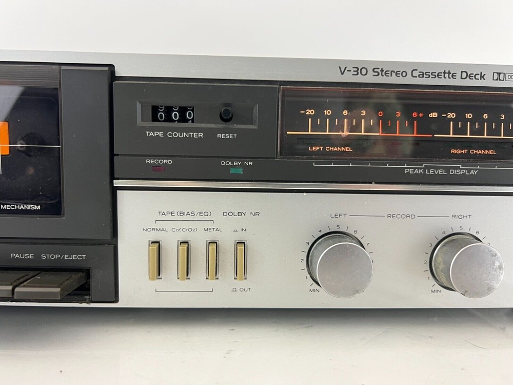 TEAC V-30 Stereo Audio Cassette Tape Deck Component Japan - Broken Record Button