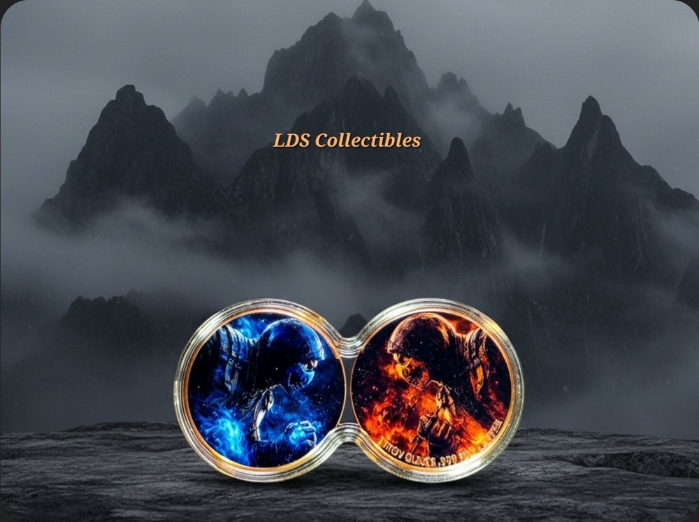 Scorpion vs. Sub-Zero Two Ounce Colorized Fine Copper Round Set