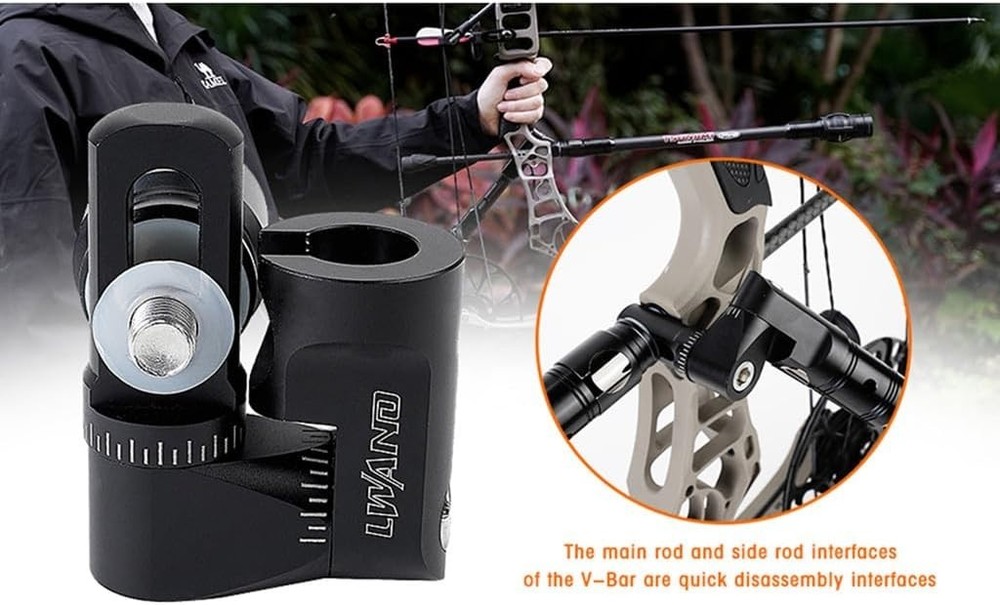 Durable and Lightweight Single Side Adjustable V-Bar Mount for Precision Archery