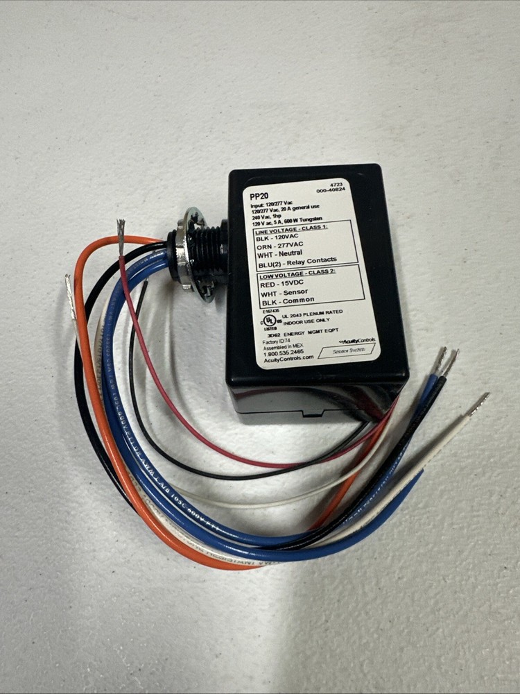 SensorSwitch Sensor Switch PP20 Power Pack Relay Circuit 120/277VAC