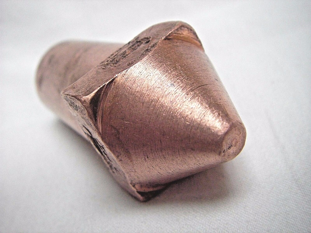 NOS Spot Welding Tip 7/8" Square Solid Copper Morse Taper