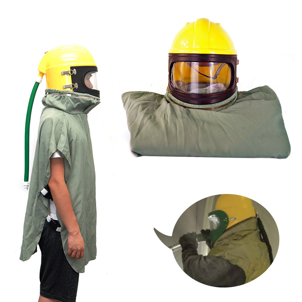 US Safety Sandblast Helmet Sandblaster Sandblasting Hood Protector Gear