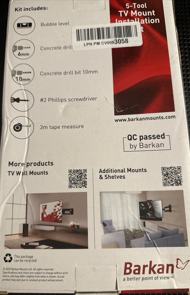 5 Tool Tv Mount Installation Kit