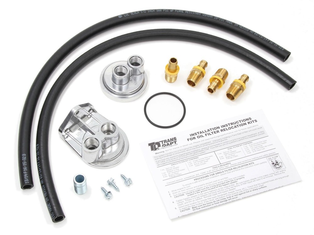 TRANS DAPT Trans-Dapt 1127 Oil Filter Relocation Kit Stock