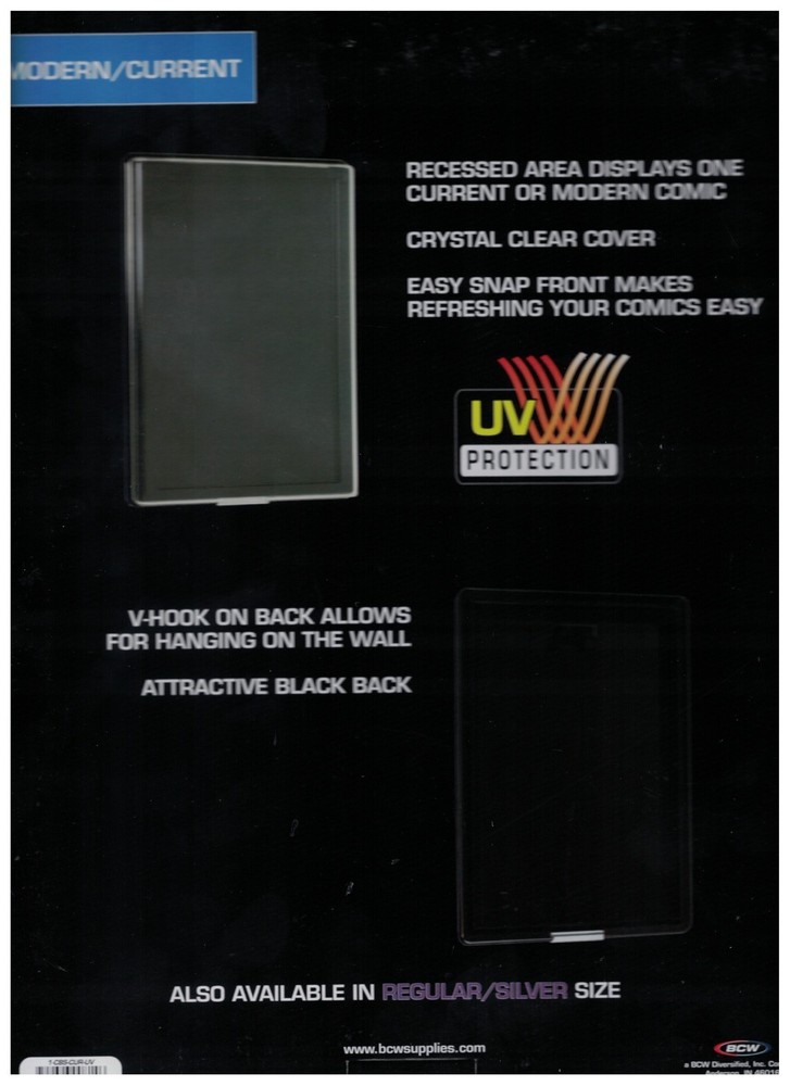 COMIC BOOK SHOWCASE FOR MODERN/CURRENT COMICS BY BCW