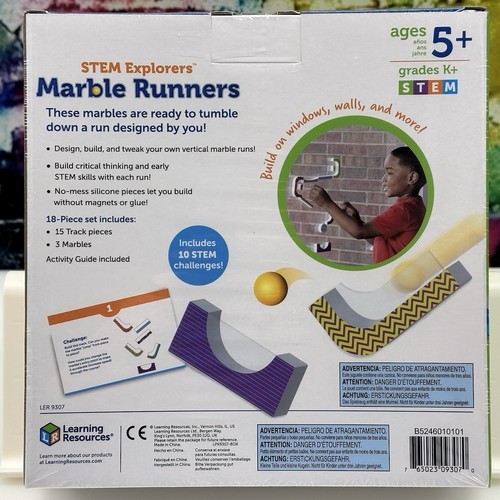 Learning Resources STEM Explorers Marble Runners - STEM Toy - 5+ - 18 Pieces