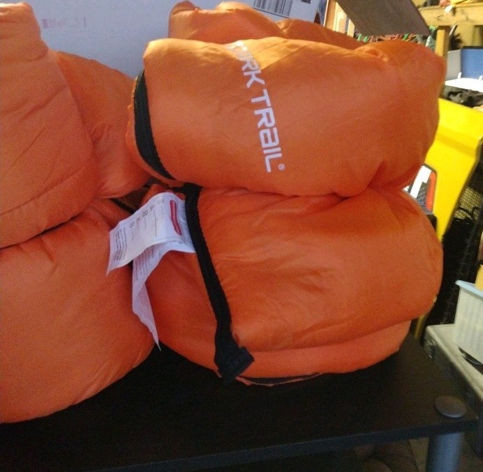2 Ozark Trail Rectangular Sleeping Bags Liner 78 x 33.5 in Orange