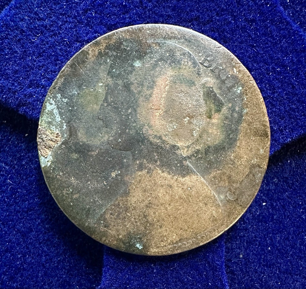 Worn 1862 Britain One Penny KM 749.2