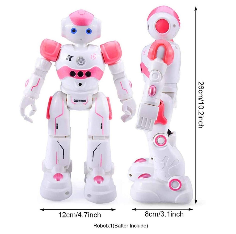 RC Robot Toys, Gesture & Sensing Programmable Remote Control Smart Robot Pink US