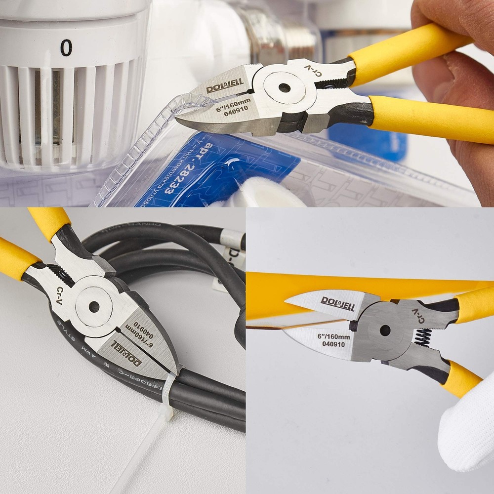 DOWELL Micro Wire Cutter Diagonal Flush Cutters 6 Inch Precision Side Cutters...