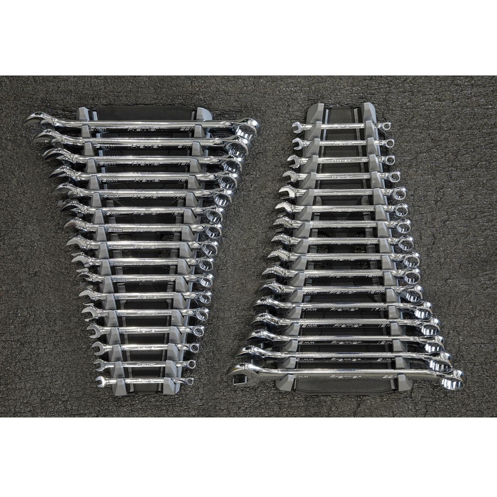Reversible Spanner Rack 16pc with quick change Sealey