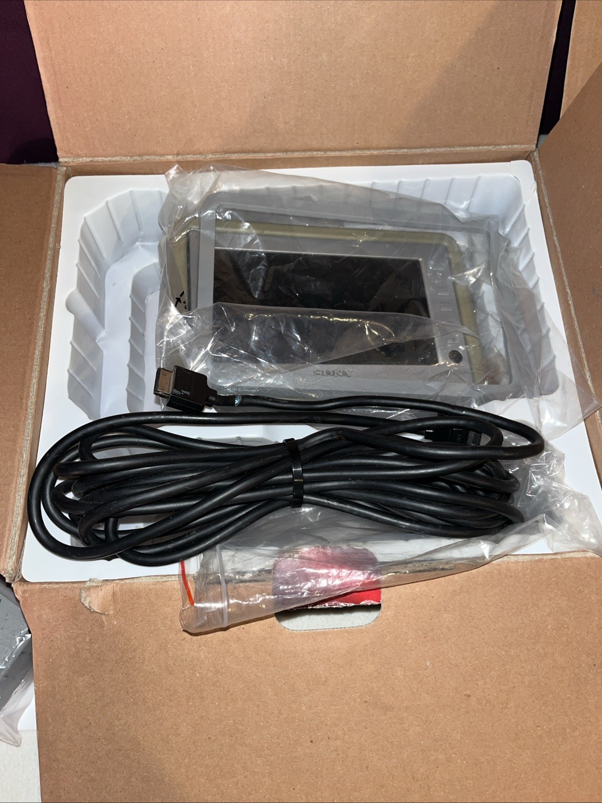 2 X Vintage Sony XVM-H6 Headrest Monitor 5.8” Wide Screen 2 X Remote Controls