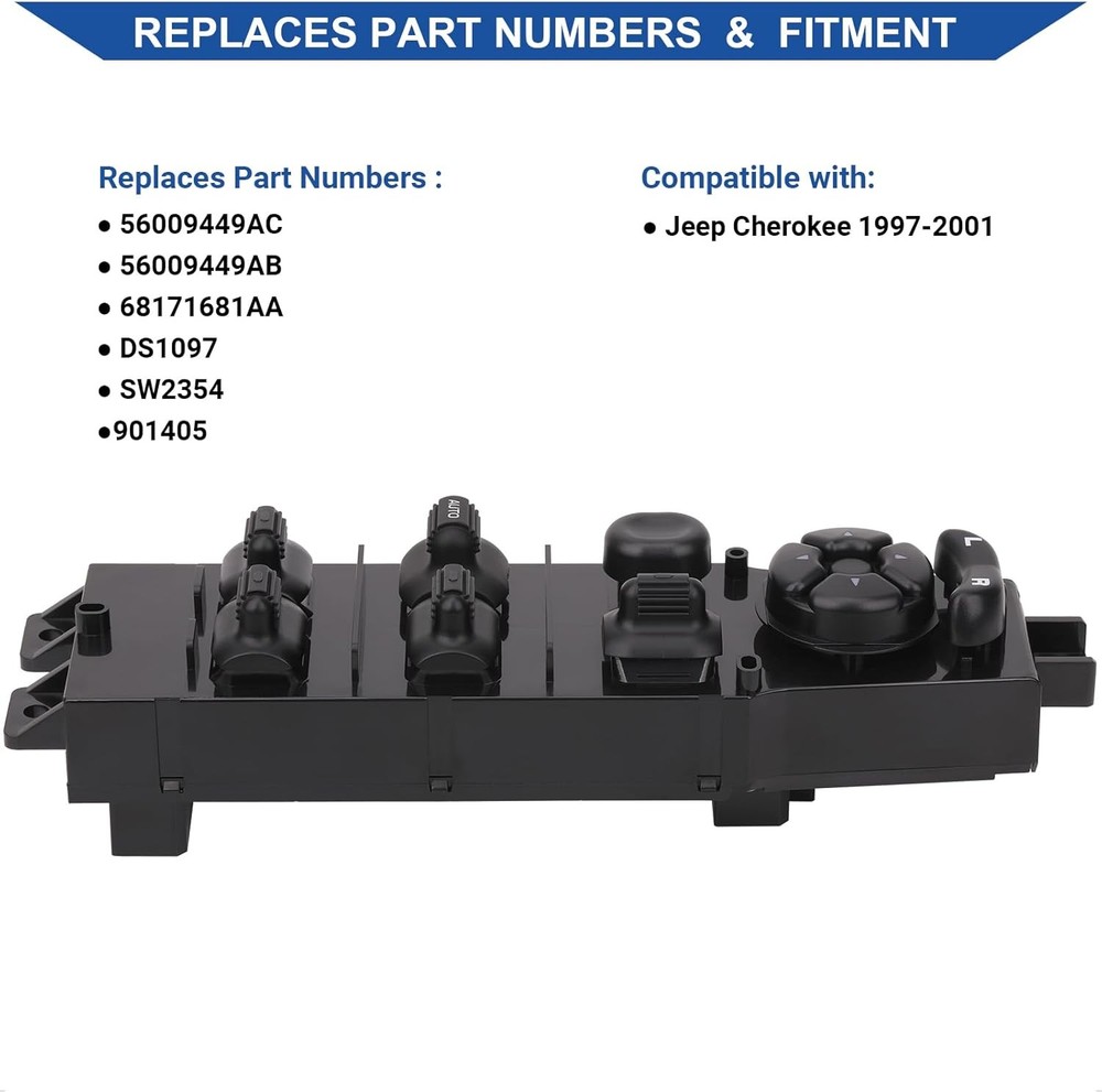 Obaee Master Window Switch Power Control Button Front Left Driver Side