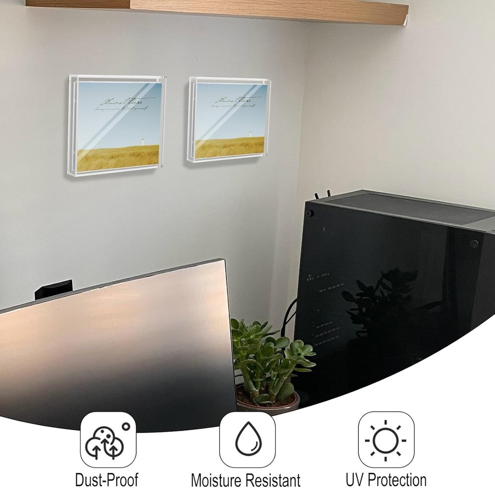 CD Frame Display Case, Acrylic CD Display Box Clear Wall Mount Display Shelf ...