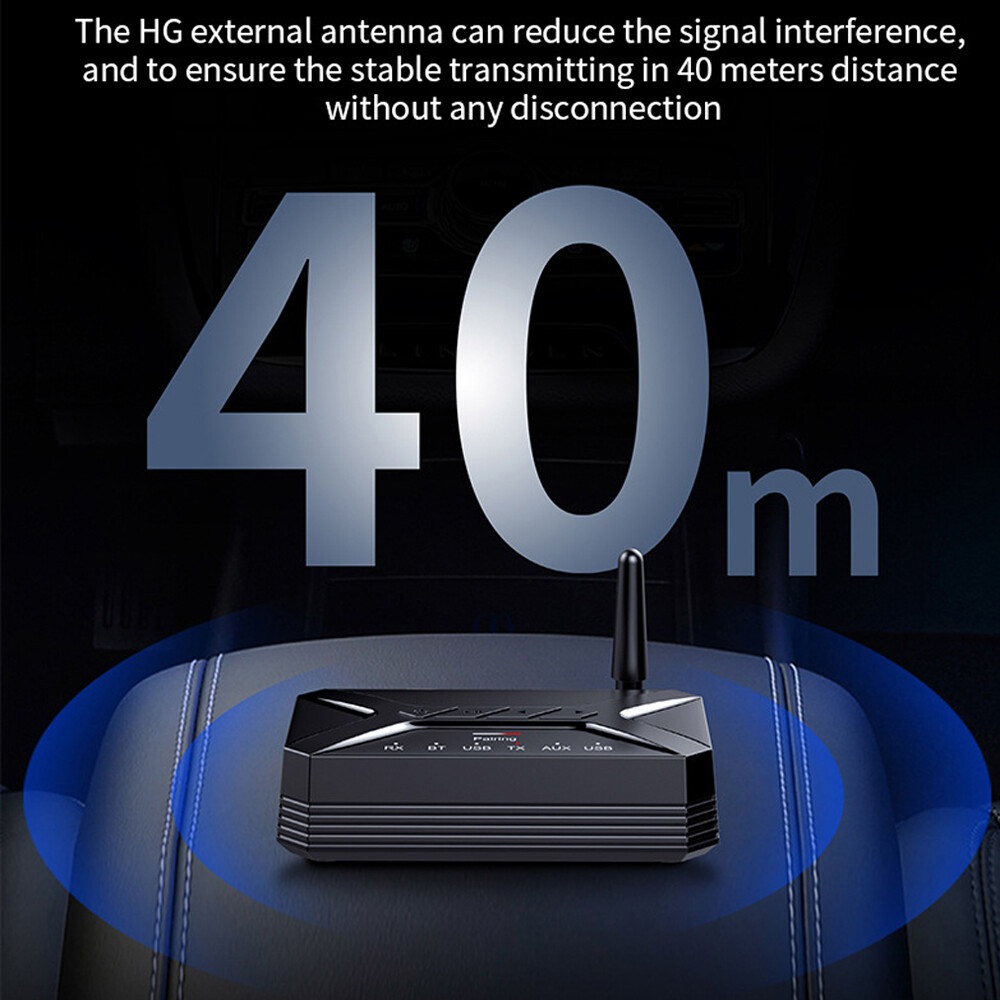 Long Range Bluetooth Transmitter Receiver For TV Home Car Stereo Audio Adapter