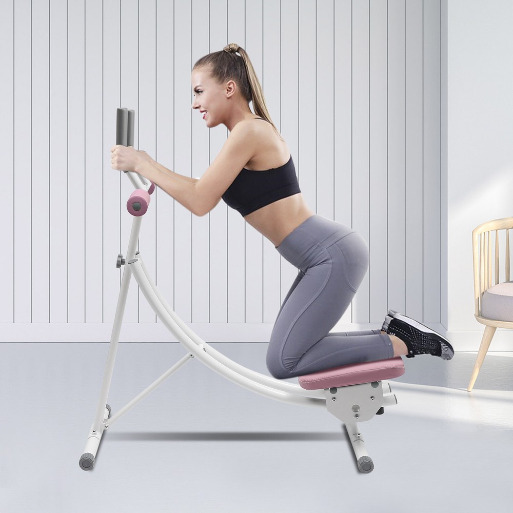 Foldable AB Machine AB Cruncher Abdominal Workout Sit Up Bench Core Toner Shaper